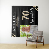 Tenture Fond de photo noir pour 70e anniversaire inspirant (En situation)
