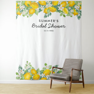 Tenture Fond de photo pour Baby Shower Citron Citrus