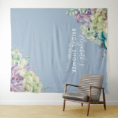 Tenture Fond de photo pour douche de mariée aquarelle succ (En situation (horizontale))