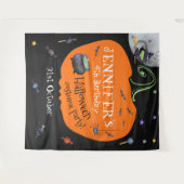 Tenture Fond de photo pour enfants à l'aquarelle Halloween (Devant (Horizontal))