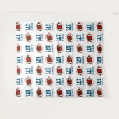 Tenture Fond de photobooth à répétition pour anniversaire  (Devant (Horizontal))