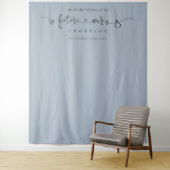 Tenture Fond de photobooth bleu poussiéreux pour enterreme (En situation)