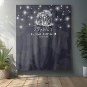 Tenture Fond de photobooth de douche de mariée avec lumièr