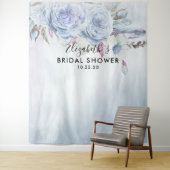 Tenture Fond de photobooth de douche de mariée Bohème Fleu (En situation)