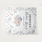 Tenture Fond de photobooth de douche de mariée florale (Devant (Horizontal))