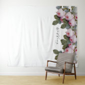 Tenture Fond de photobooth de mariage aux roses françaises (En situation (horizontale))