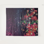 Tenture Fond de photobooth de mariage avec fleurs et guirl (Devant (Horizontal))