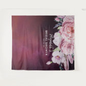 Tenture Fond de photobooth de mariage bohème fleurs bordea (Devant (Horizontal))