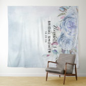 Tenture Fond de photobooth de mariage bohème fleurs et plu (En situation (horizontale))