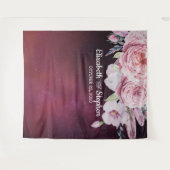 Tenture Fond de photobooth de mariage Bohème floral bordea (Devant (Horizontal))