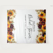 Tenture Fond de photobooth de mariage chic tournesol (Devant (Horizontal))