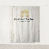 Tenture Fond de photobooth de mariage Couple au Pineapple (Devant)