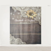 Tenture Fond de photobooth de mariage dentelle tournesol b (Devant)