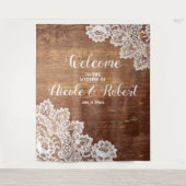 Tenture Fond de Photobooth de mariage en bois rustique ave (Devant)