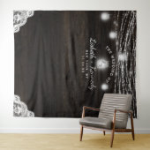 Tenture Fond de Photobooth de Mariage en Bois Rustique de  (En situation (horizontale))