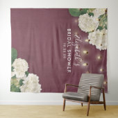 Tenture Fond de photobooth de mariage Fleurs Guirlandes lu (En situation (horizontale))