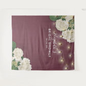 Tenture Fond de photobooth de mariage Fleurs Guirlandes lu (Devant (Horizontal))