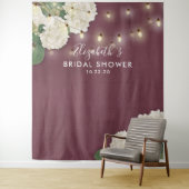 Tenture Fond de photobooth de mariage Fleurs Guirlandes lu (En situation)