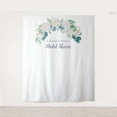 Tenture Fond de photobooth de mariage floral blanc classiq (Devant)