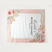 Tenture Fond de photobooth de mariage moderne élégant fleu (Devant (Horizontal))