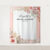 Tenture Fond de photobooth de mariage moderne élégant fleu (Devant)