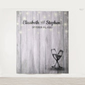 Tenture Fond de photobooth de mariage Verre à champagne en (Devant)