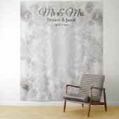 Tenture Fond de photobooth élégant argent blanc pour maria (En situation)