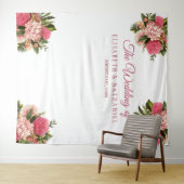 Tenture Fond de photobooth élégant pour mariage avec dahli (En situation (horizontale))