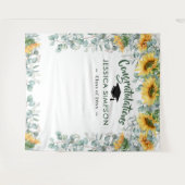 Tenture Fond de photobooth eucalyptus Tournesols modernes (Devant (Horizontal))