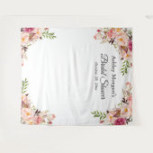 Tenture Fond de photobooth floral rose blush pour enterrem (Devant (Horizontal))