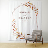 Tenture Fond de photobooth géométrique de mariage avec ver (En situation)