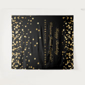 Tenture Fond de photobooth pour 100e anniversaire noir et  (Devant (Horizontal))