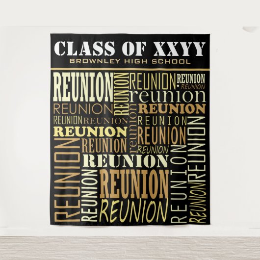 Tenture Fond de photobooth pour réunion d'école (Devant)
