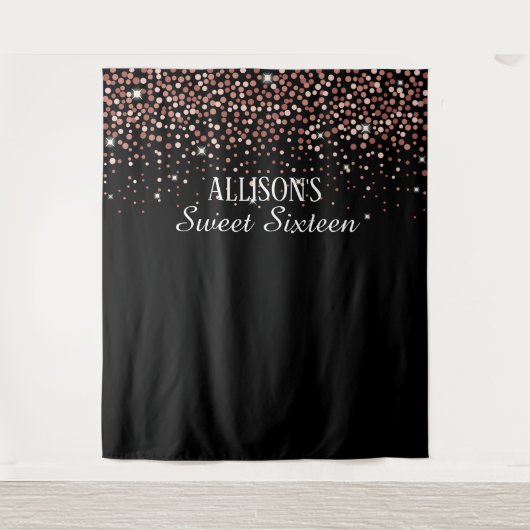 Tenture Fond de photobooth pour Sweet Sixteen (Devant)