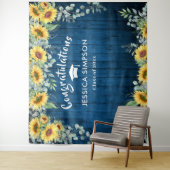 Tenture Fond de photobooth Tournesols Eucalyptus Moderne (En situation)