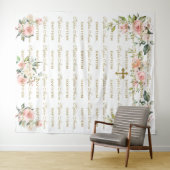 Tenture Fond de photographie à répétition et fleurs rose p (En situation (horizontale))