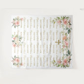 Tenture Fond de photographie à répétition et fleurs rose p (Devant (Horizontal))