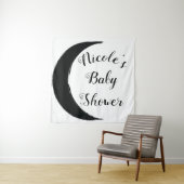 Tenture Fond de photographie croissant noir Lune obscure (En situation)