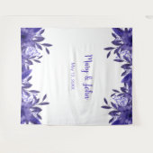 Tenture Fond de photographie de mariage à feuillage floral (Devant (Horizontal))