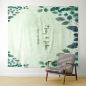 Tenture Fond de photographie de mariage à l'aquarelle avec (En situation (horizontale))