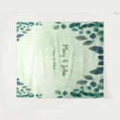 Tenture Fond de photographie de mariage à l'aquarelle avec (Devant (Horizontal))