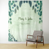 Tenture Fond de photographie de mariage à l'aquarelle avec (En situation)