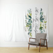 Tenture Fond de Photographie de Mariage avec Cadre de Feui (En situation (horizontale))