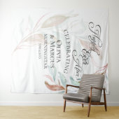 Tenture Fond de photographie de mariage avec feuillage sar (En situation (horizontale))