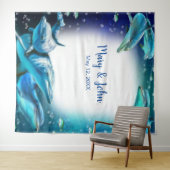 Tenture Fond de photographie de mariage dauphin thème plag (En situation (horizontale))