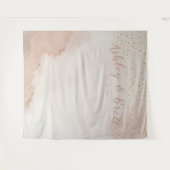 Tenture Fond de photographie de mariage doré pailleté rose (Devant (Horizontal))