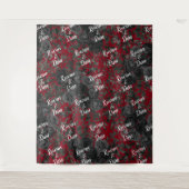 Tenture Fond de Photographie de Mariage Gothique Rose Noir (Devant)