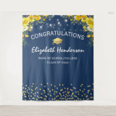 Tenture Fond de photographie de remise de diplôme à fleurs (Devant)