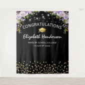 Tenture Fond de photographie de remise de diplômes à fleur (Devant)