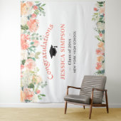 Tenture Fond de photographie de remise de diplômes de rose (En situation)